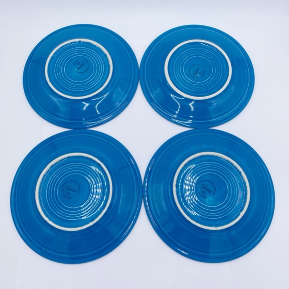 Fiesta Ware Salad Plates Set of Four Blue 7.25” - Picture 2 of 7
